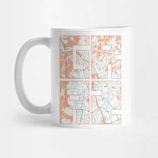 Graz, Styria, Austria City Map Typography - Bohemian Mug